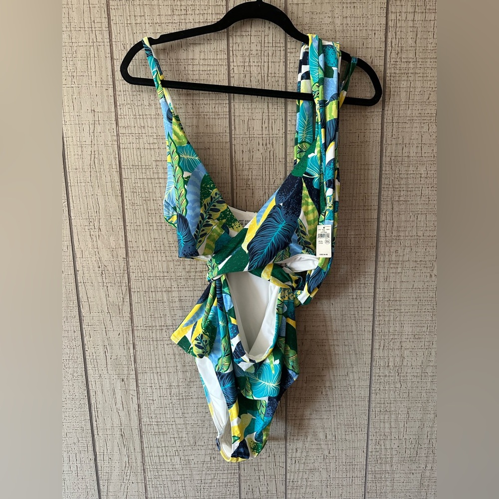 XL Long American Eagle tie wrap swimsuit NWT